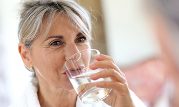Woman drinking water
