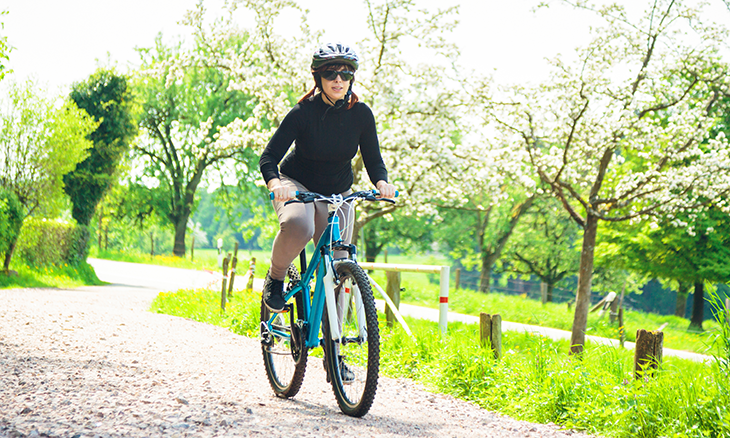 Person riding a bike