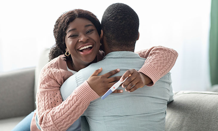 Couple excited to be pregnant