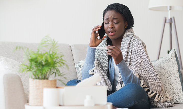 Woman wonders if she has a cold or coronavirus