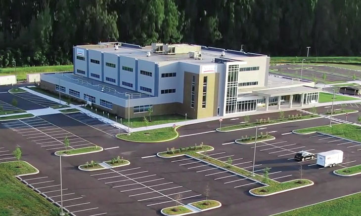 Aerial view of the Nemours Building on Bayhealth Sussex Campus