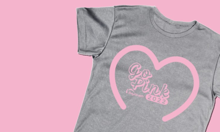 Go Pink 2022 campaign t-shirt