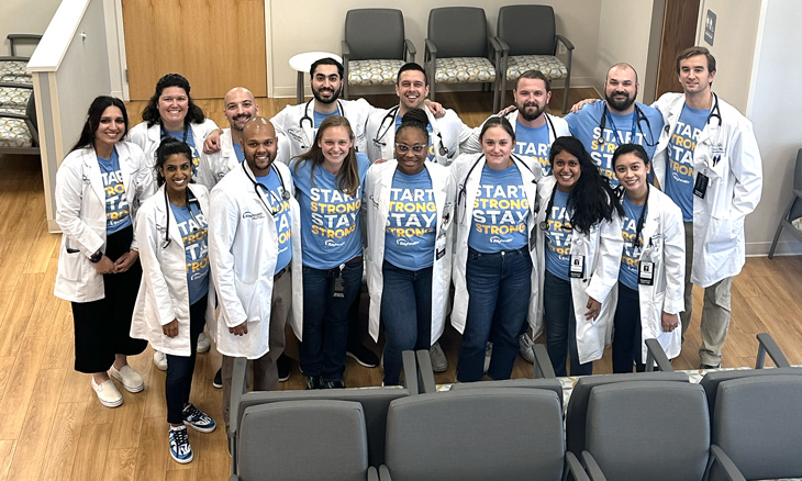 Family Medicine residents give free physicals.