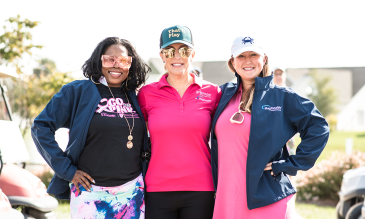 Bayhealth Go Pink at the Links golfers