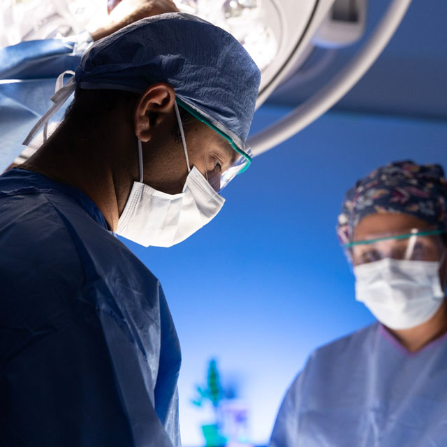 Surgeon in operation room