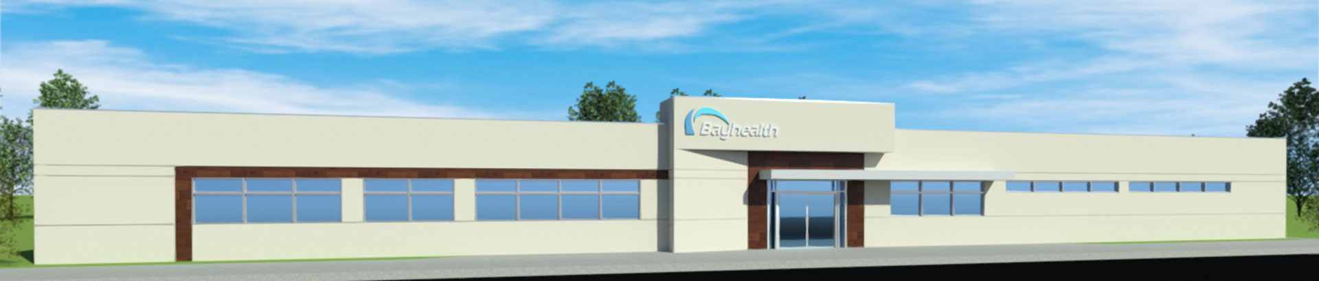 Artist rendering of new medical office building in Harrington