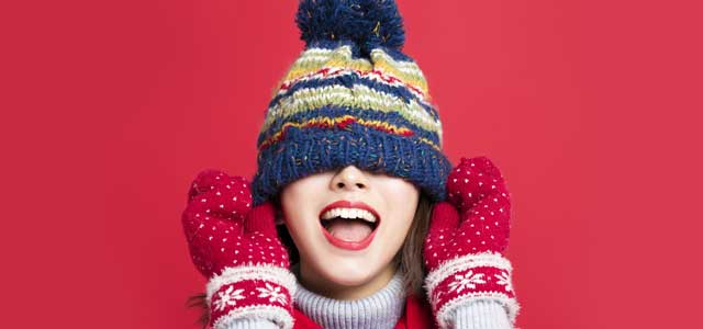 young woman winter hat
