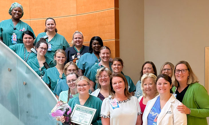 Madison Kelley, RN, earns a DAISY Award Bayhealth’s Madison Kelley, RN, at Kent Campus Birthing Center, has earned a DAISY Award for her sensitive and tender care of a pregnant patient.