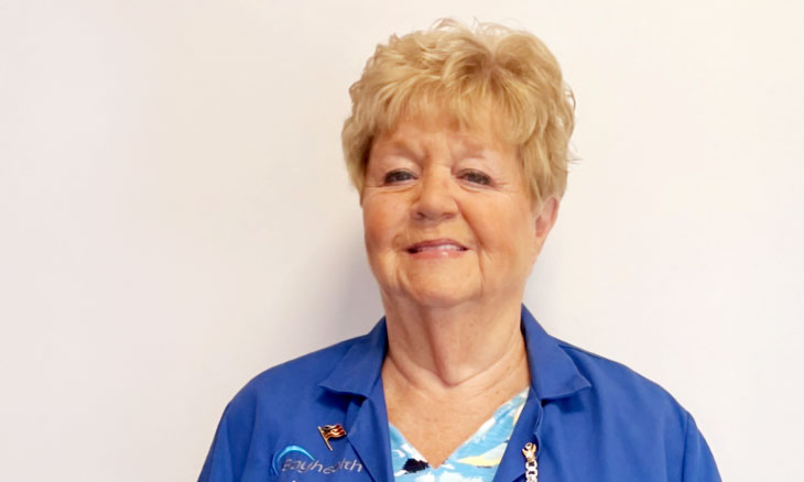 Dee Greenlee, a Sussex Campus volunteer who has been with Bayhealth since 2011